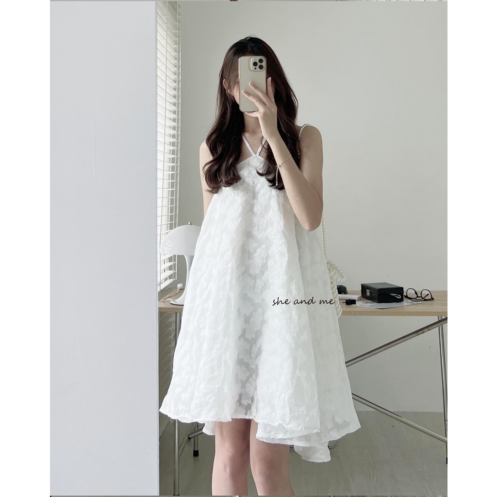 Moka Dress_Đầm Sơ Mi Cúc Dọc Tay Ngắn Chất Thô Mềm Hàng Quảng Châu Cực Xinh (Ảnh thật ở cuối)