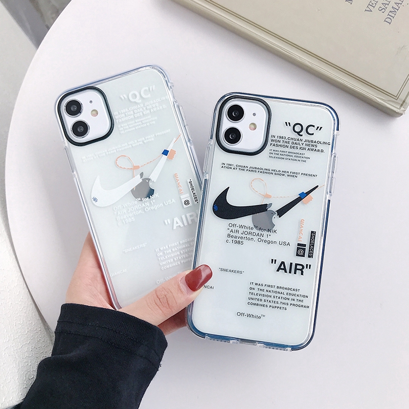 Ốp điện thoại mềm in logo Nike AIR JORDAN OFF-WHITE dành cho iPhone 11 Pro 6 6s 7 8 Plus X XS MAX XR