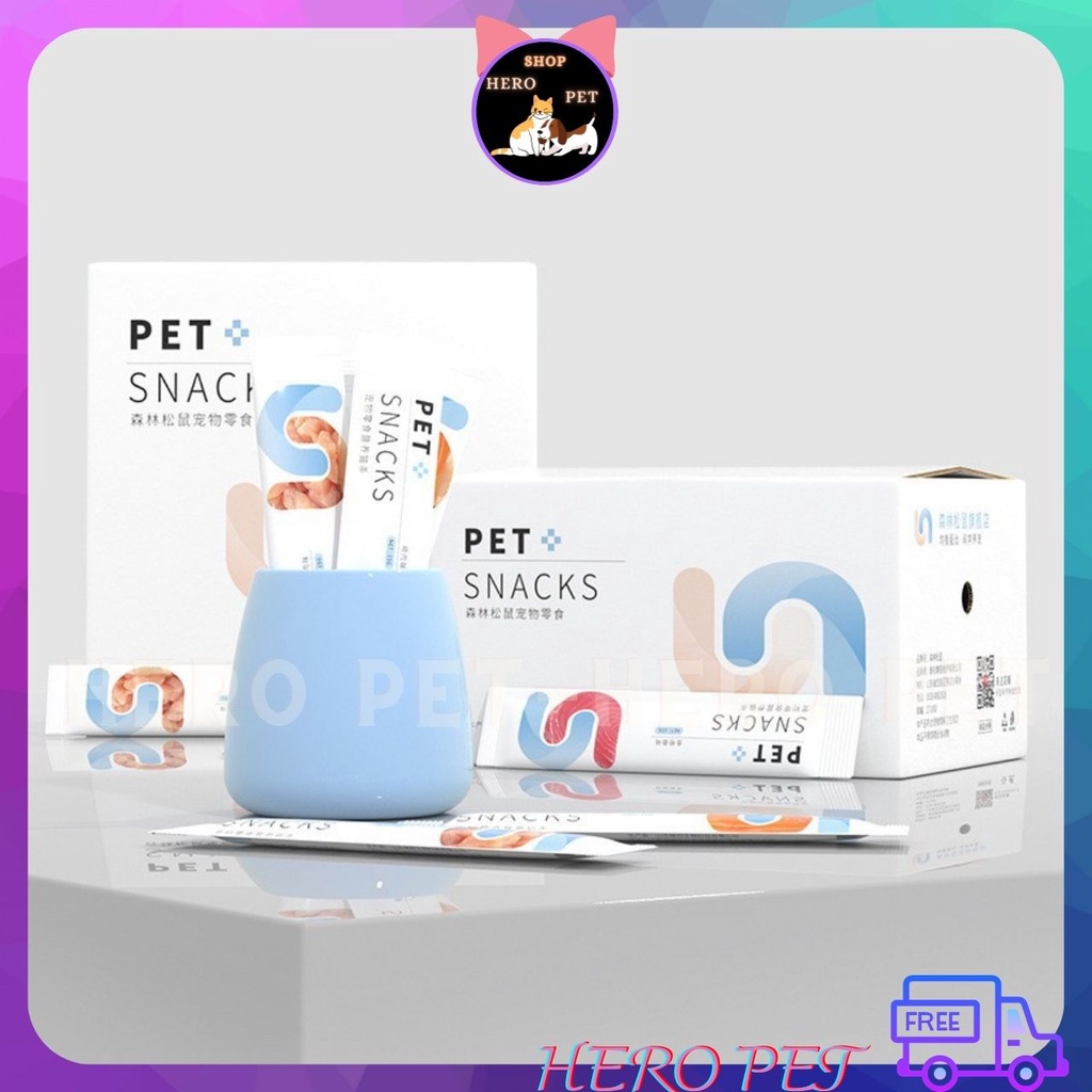Súp thưởng cho mèo Pet Snack (đủ vị) - thanh 15 gram - Hero Pet