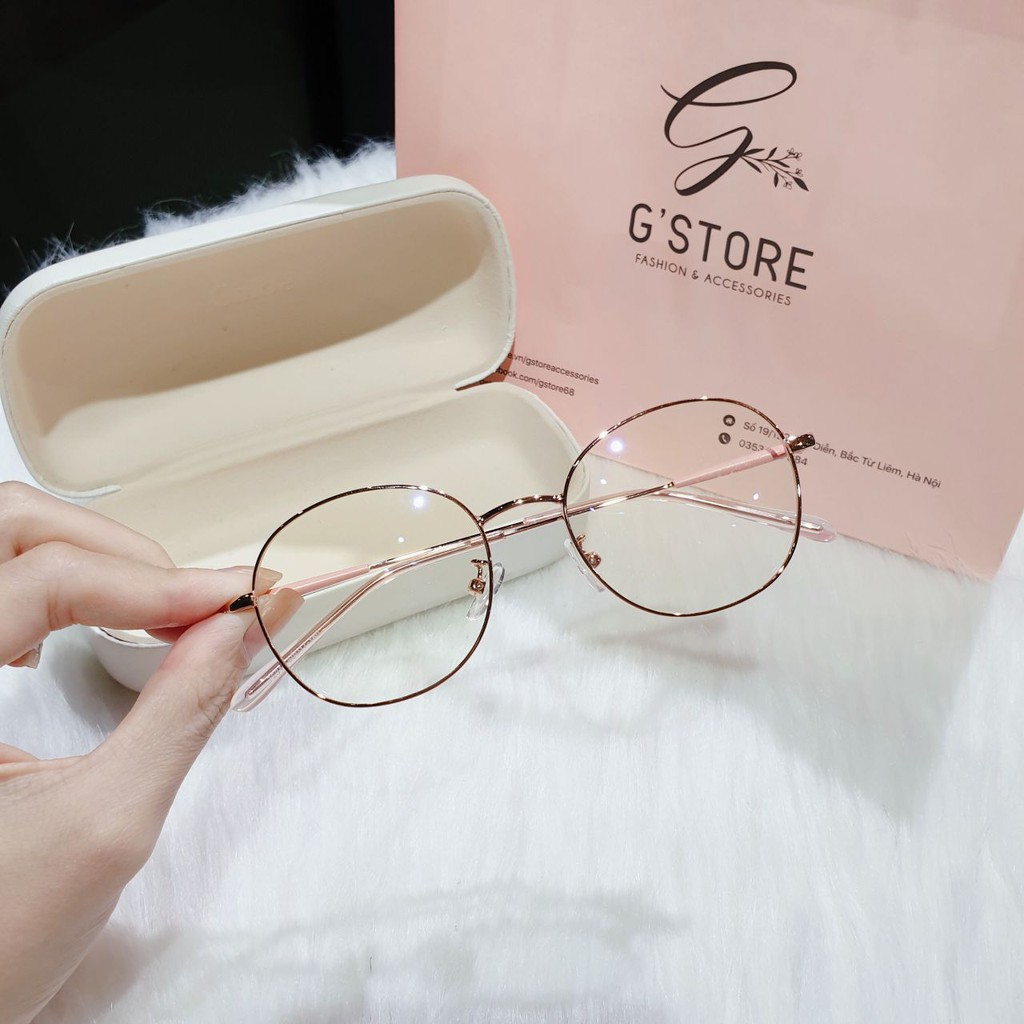 Gọng kính cận kim loại mắt tròn Qiwa Eyewear 72311, Kính cận nữ dáng mắt tròn đẹp | BigBuy360 - bigbuy360.vn