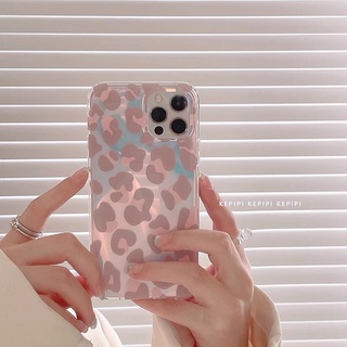 Ốp iphone hologram hoạ tiết da báo hồng