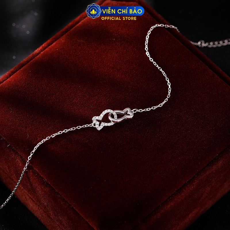 Lắc chân bạc nữ song ngư chất liệu bạc Thái 925 thời trang phụ kiện trang sức nữ Viễn Chí Bảo L500311