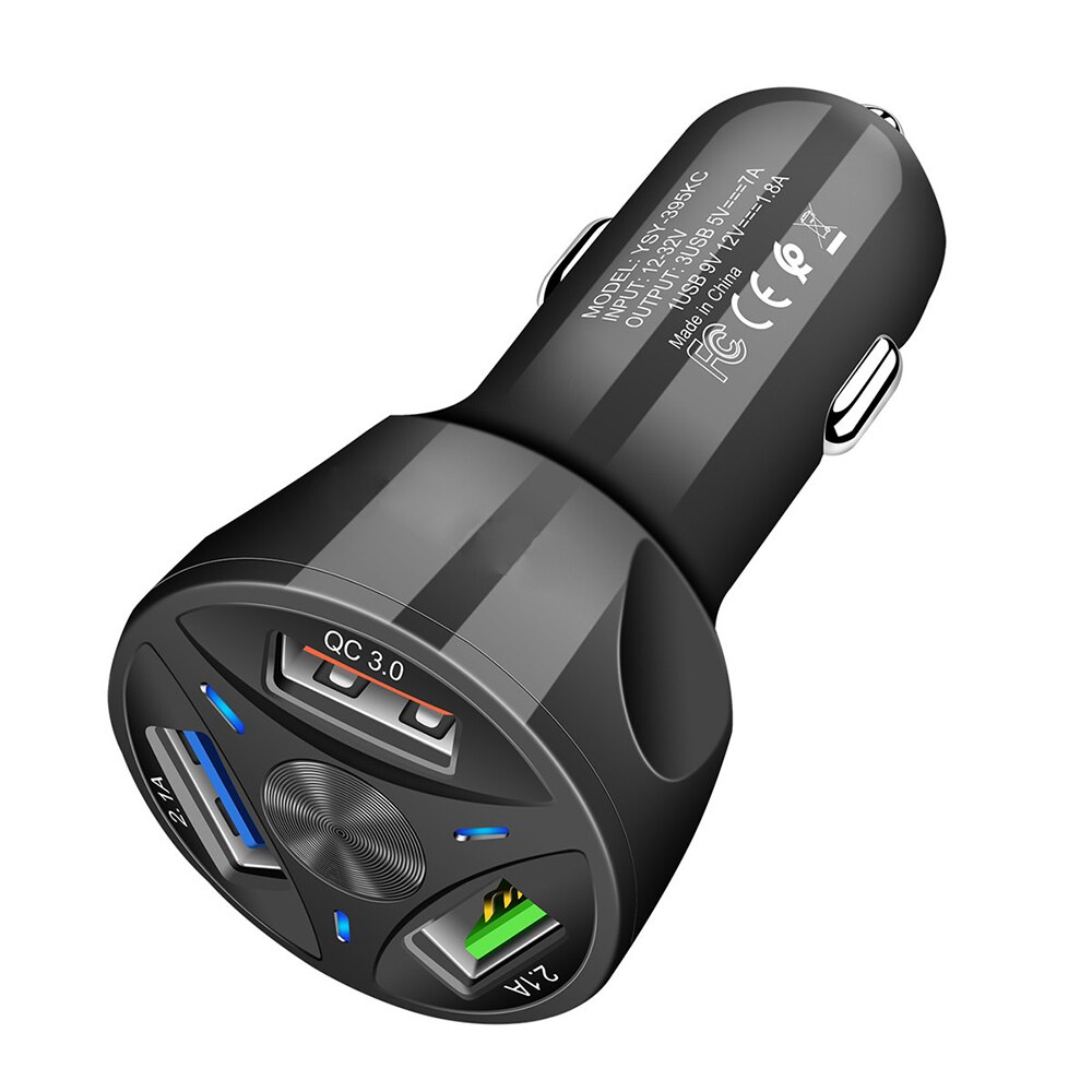 3 Port USB Car Charger Triple Ports 2.1A Charging Device For Vehicle