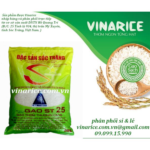 Gạo Đặc Sản Sóc Trăng ST25 5kg - Gạo ngon nhất thế giới 2019 - chính hãng | BigBuy360 - bigbuy360.vn