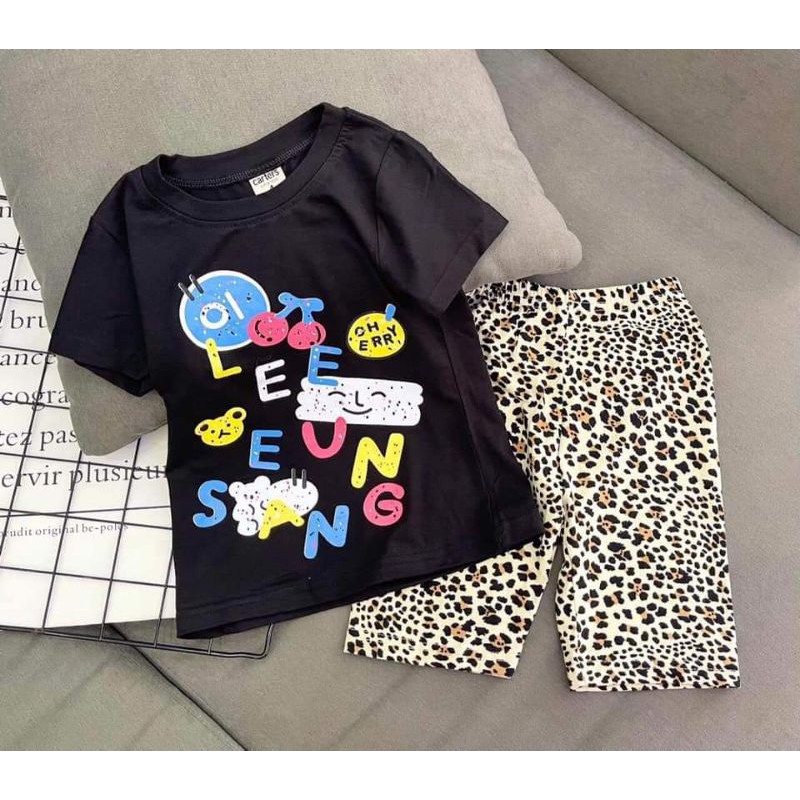 Bộ cotton ngố bé gái