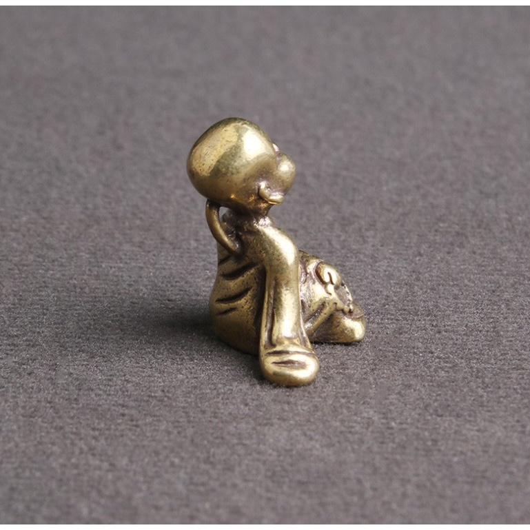 Tượng Tiểu Hoà Thượng mini 🎁FREESHIP🎁 Tượng Tiểu Hoà Thượng bằng Đồng -Móc khoá Tiểu Hoà Thượng