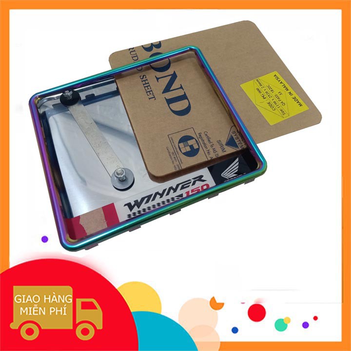 Khung biển số xe máy logo Winner X có viền titan 7 màu