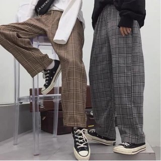 [SALE CẢ SHOP] Quần Suông Nữ 🌸 Quần culottes kẻ caro mẫu hai màu XÁM-NÂU HOT TREND