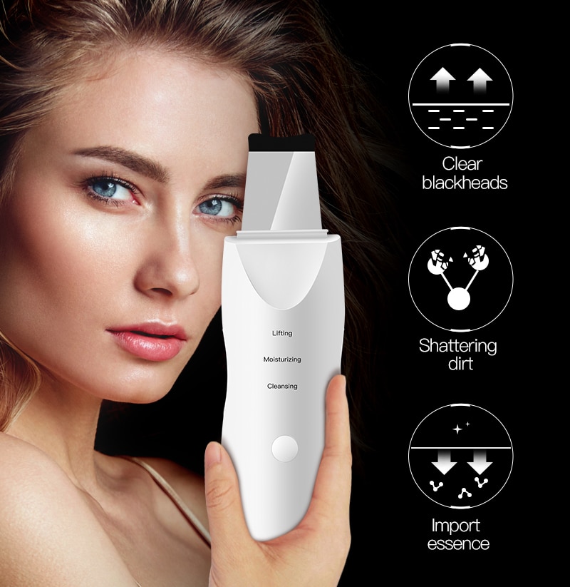 Máy tẩy mụn đầu đen làm sạch da mặt bằng sóng siêu âm cao cấp