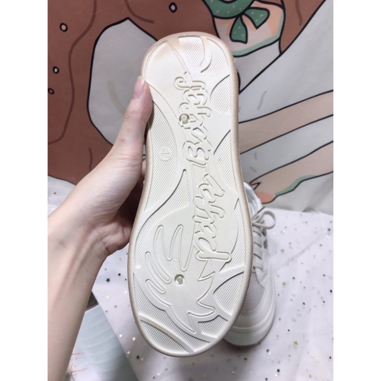 SẴN - VIDEO THẬT Giày thể thao viền nâu độn đế đi cực êm G054