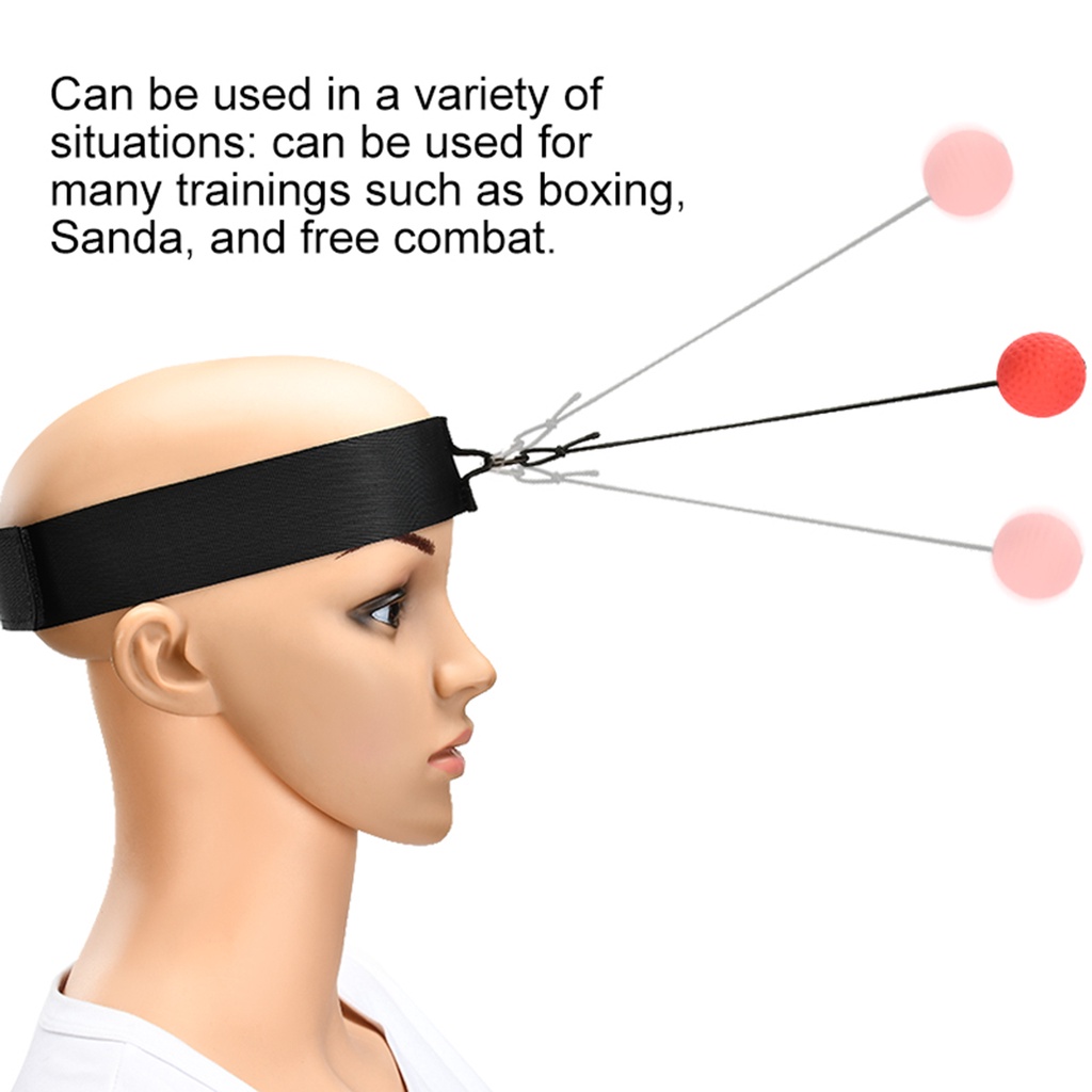 Đai đeo đầu gắn quả bóng phản xạ khi tập boxing