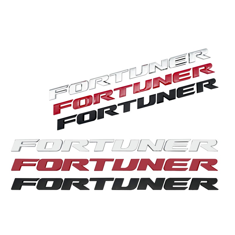 Miếng Dán Chữ LOGO 3D Mạ CHROME Trang Trí Xe Hơi Toyota Fortuner