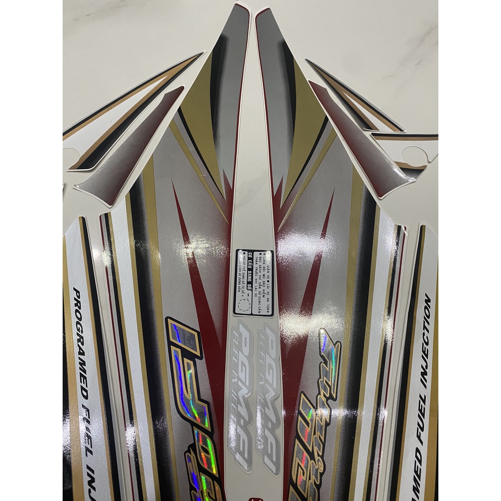 Nguyên bộ tem rời 3 lớp zin thái dán xe máy Honda Future Neo 125 Fi màu đỏ