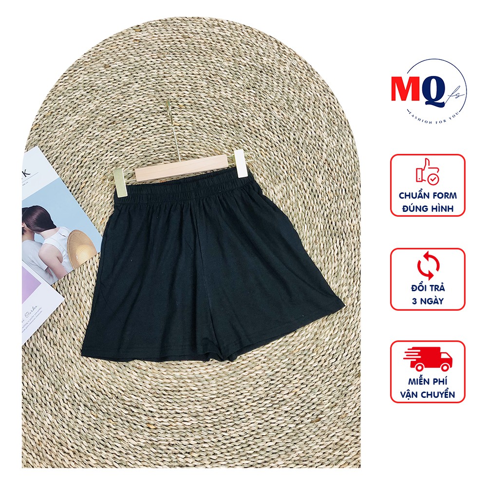 Quần đùi nữ cotton MQ CLOTHING lưng thun siêu mát nhẹ nhàng, thấm hút mồ hôi