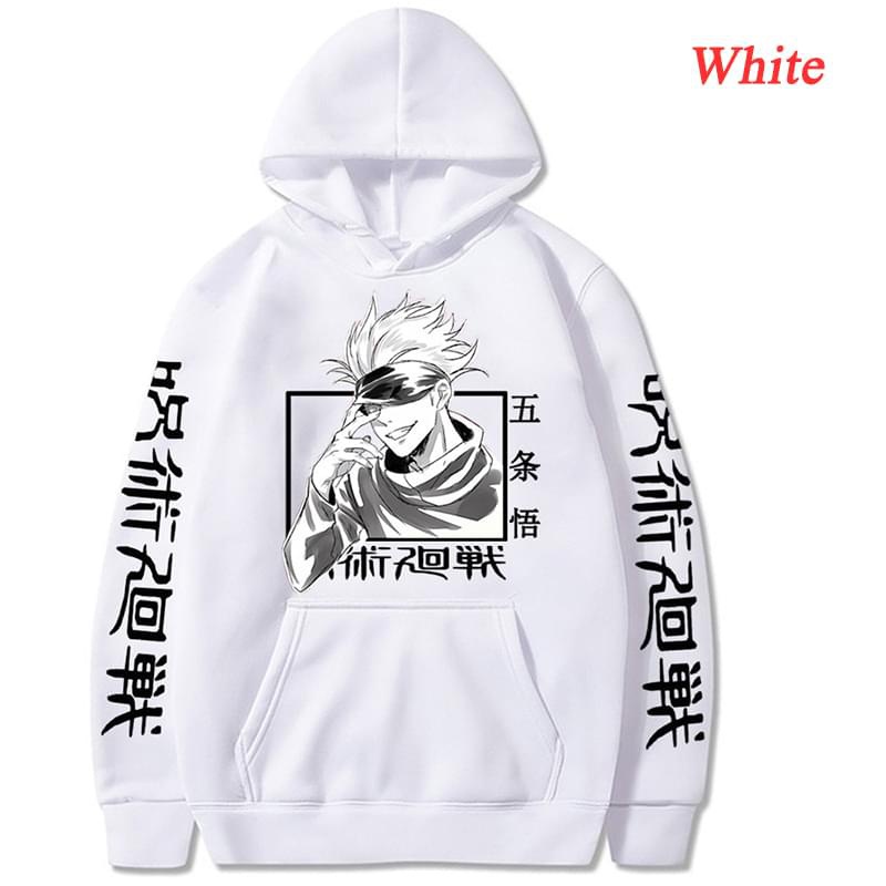 Áo hoodie Jujutsu Kaisen Satoru Gojo anime manga độc đẹp giá rẻ 2 màu đen trắng