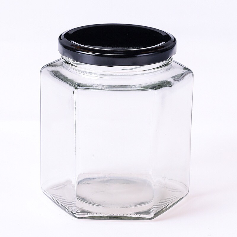 Hũ thủy tinh lục giác -  Hũ thủy tinh đựng gia vị có nắp thiếc chống rỉ sét - DaiSy Decor | BigBuy360 - bigbuy360.vn