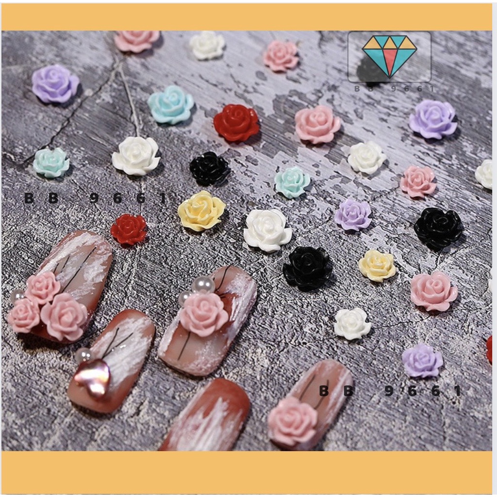 Hoa hồng trang trí móng nail nhiều kích cỡ