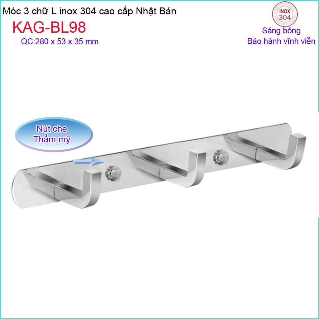 Móc khăn nhà tắm inox Kace, móc treo đồ Inox 304 Nhật Bản, móc khăn nhà tắm