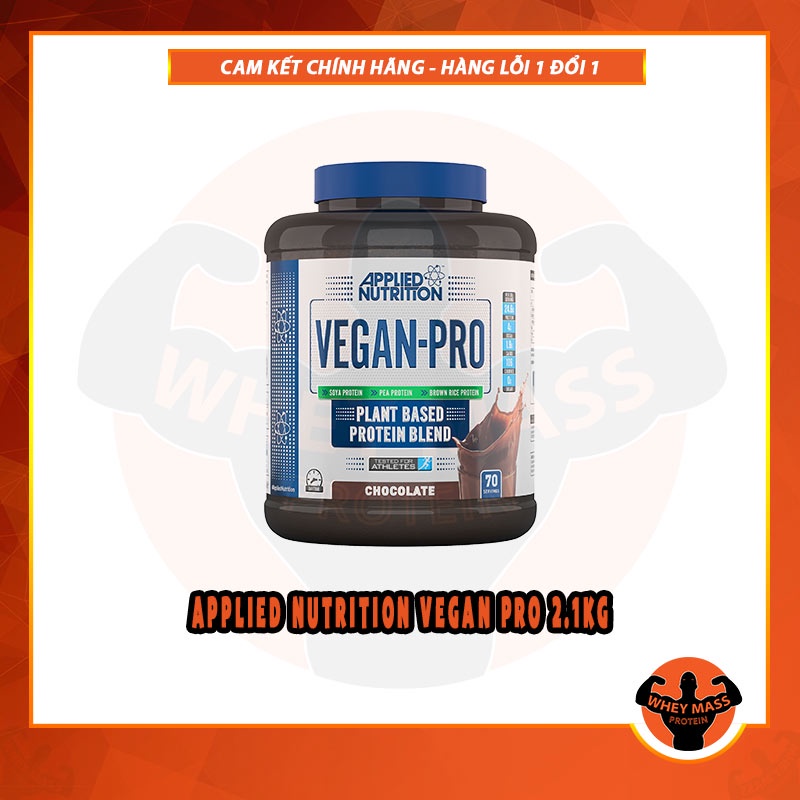 Sữa Đạm Thực Vật Applied Nutrition Vegan Pro Bổ Sung Protein Whey Từ Thực Vật Không Làm Nổi Mụn - 2.1KG - UK