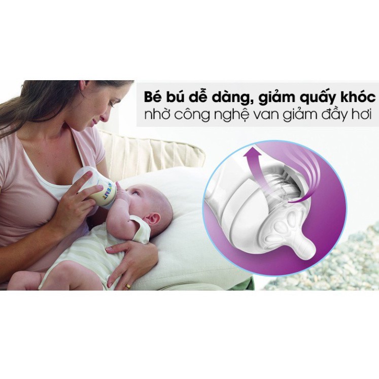 Núm ti silicone Philips Avent Natural cho trẻ sơ sinh (Vỉ 2 núm)  WOWDAD