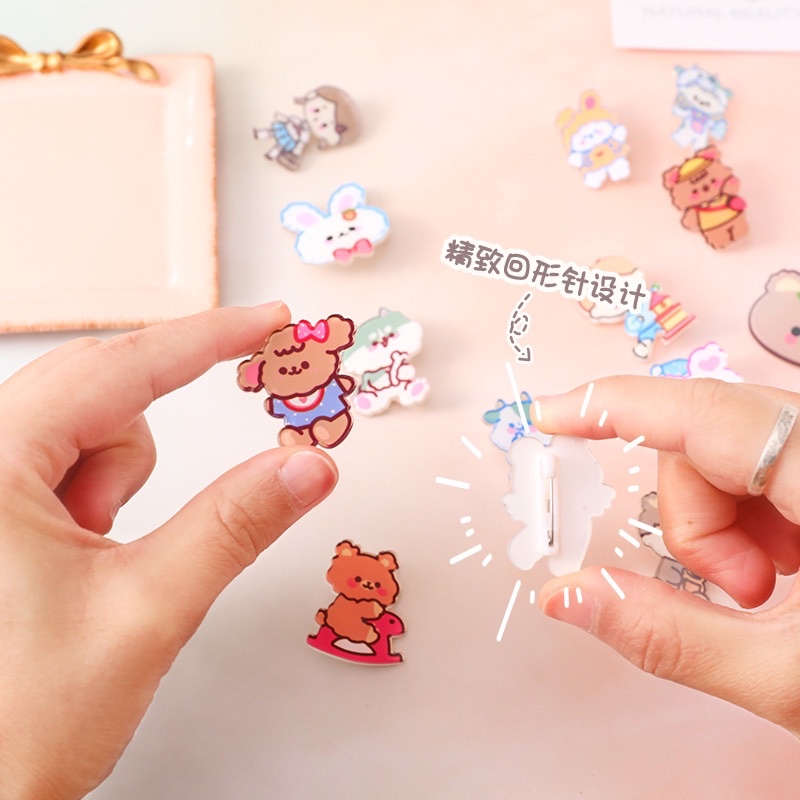 Huy hiệu Pin ,ghim cài áo quần balo nhiều mẫu Dễ thương cute-ST040