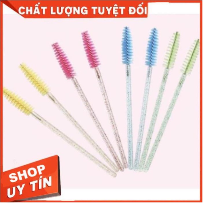 Chổi chải mi kim tuyến túi 50 cây-10 cây_dụng cụ nối mi_ Mai Hòa Lash