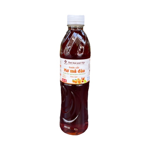 Siro Mơ má đào Hồng Lam-Vị chua ngọt-Chai 500ml