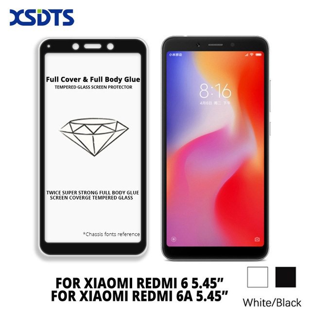 Miếng dán 5D Full keo cho Xiaomi Redmi 6 (Đen)