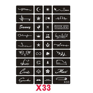 Khuôn vẽ hình xăm set như hình X33