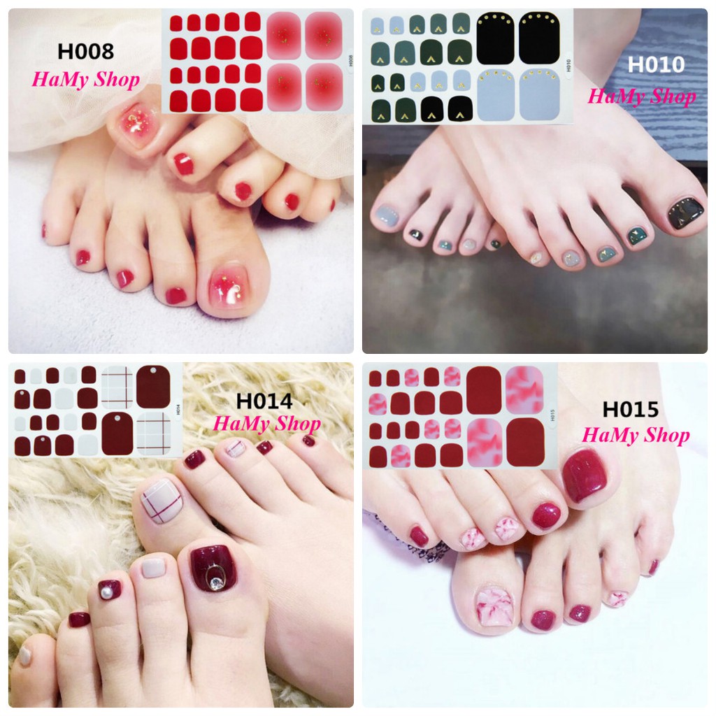 Sticker dán móng chân không thấm nước P1- Nail sticker