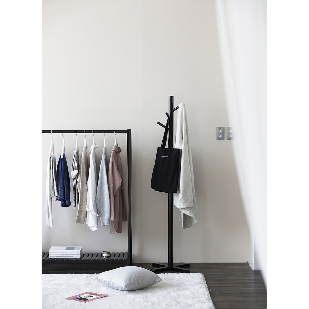 GIÁ TREO QUẦN ÁO 1 TẦNG MÀU ĐEN - A HANGER 1F BLACK - ROKY STORE - NỘI THẤT PHÒNG NGỦ