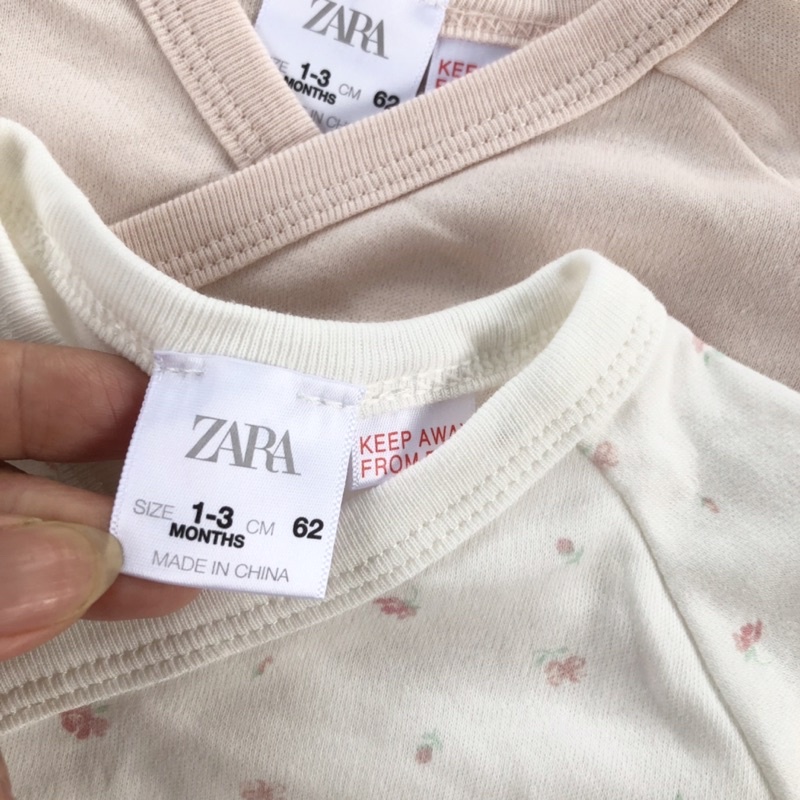 Body chip dài tay cài cúc chéo  Zara dư xịn, bodysuit dài tay lệch vạt Zara chất cotton mềm mại thoáng mát