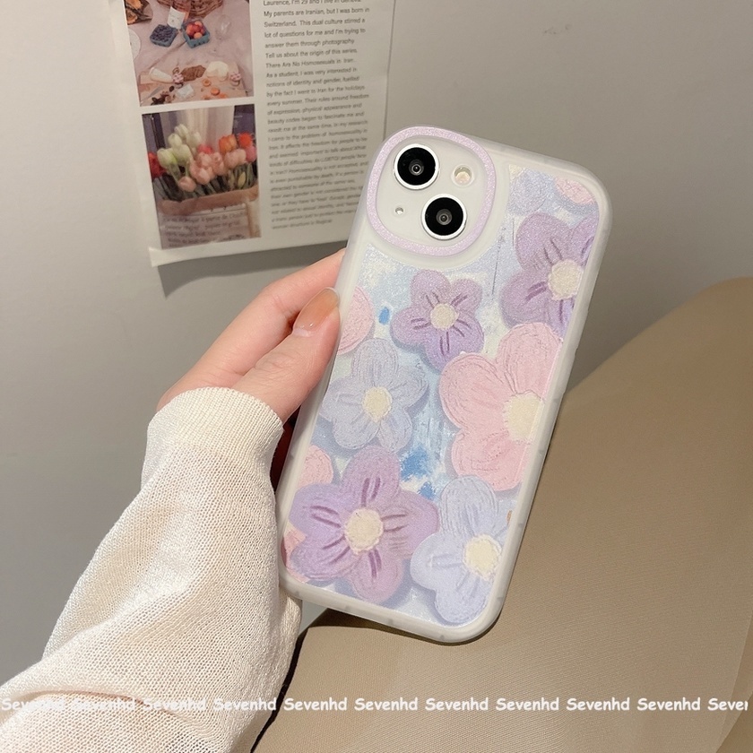Ốp Điện Thoại Họa Tiết Hoa Thời Trang Cho iPhone 13 12 11 Pro Max SE2020 X XR Xs Max