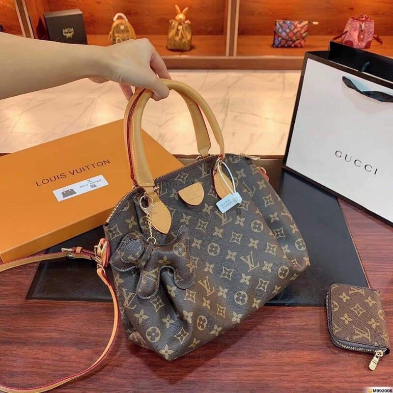Túi Xách công sở L.V Size 33, 37, 39 lót da lộn có code/Set túi công sở size 28 Fullbox kèm móc và ví hãng