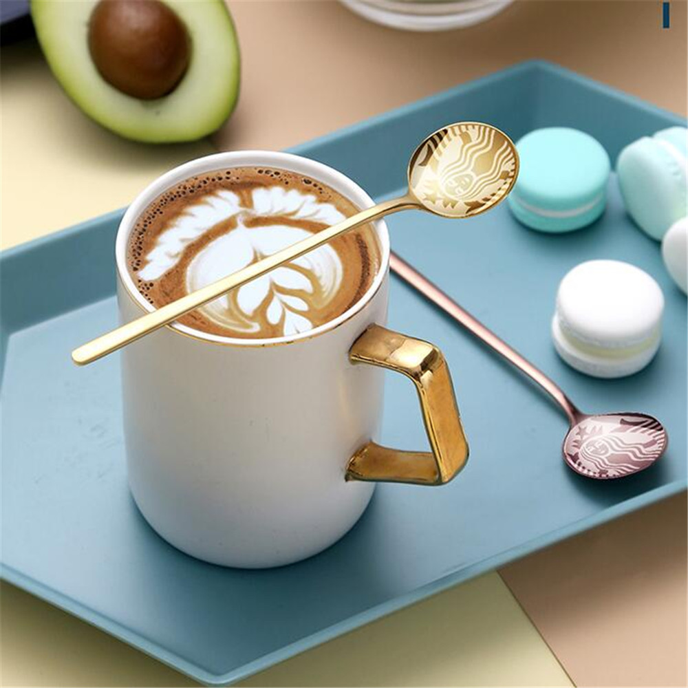 Muỗng sắt không gỉ in hoa văn trang trí cho nhà bếp