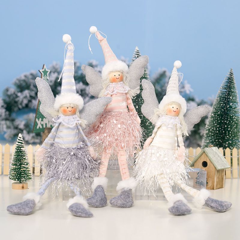 Búp Bê Thiên Thần Nhồi Bông Trang Trí Cây Thông Giáng Sinh