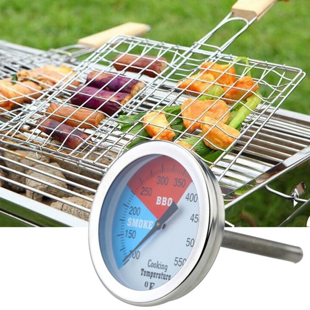 Nhiệt Kế Đo Nhiệt Độ 100-550 Fahrenheit Bằng Kim Loại Bền Cho Lò Nướng Bbq