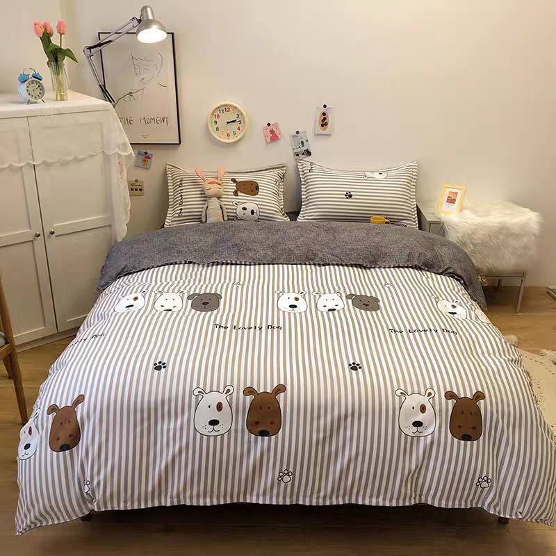 [ FREESHIP ❤️] Bộ Ga Giường Và Vỏ Gối Cotton Korea Bedding Đủ Kích Thước Trải Nệm 1m4, 1m6, 1m8 Chưa Gồm Chăn