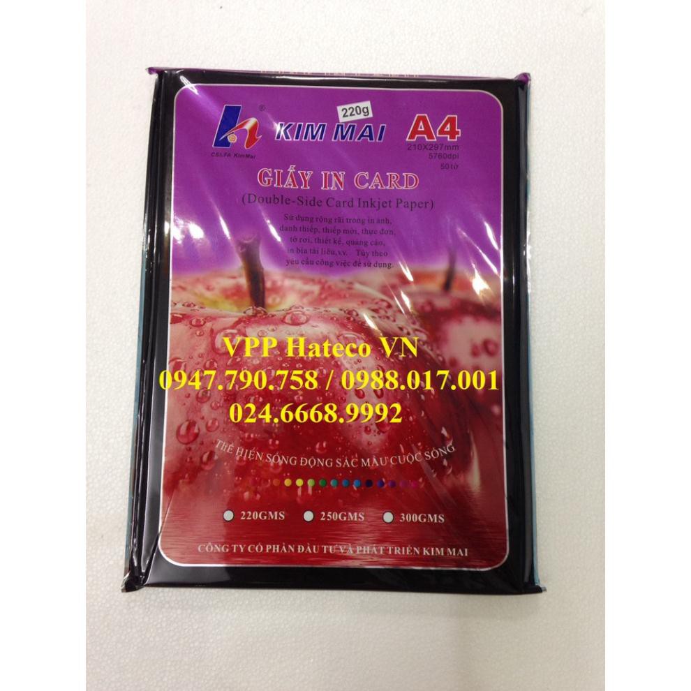Giấy in phun 2 mặt 220 Kim Mai - Giấy in card