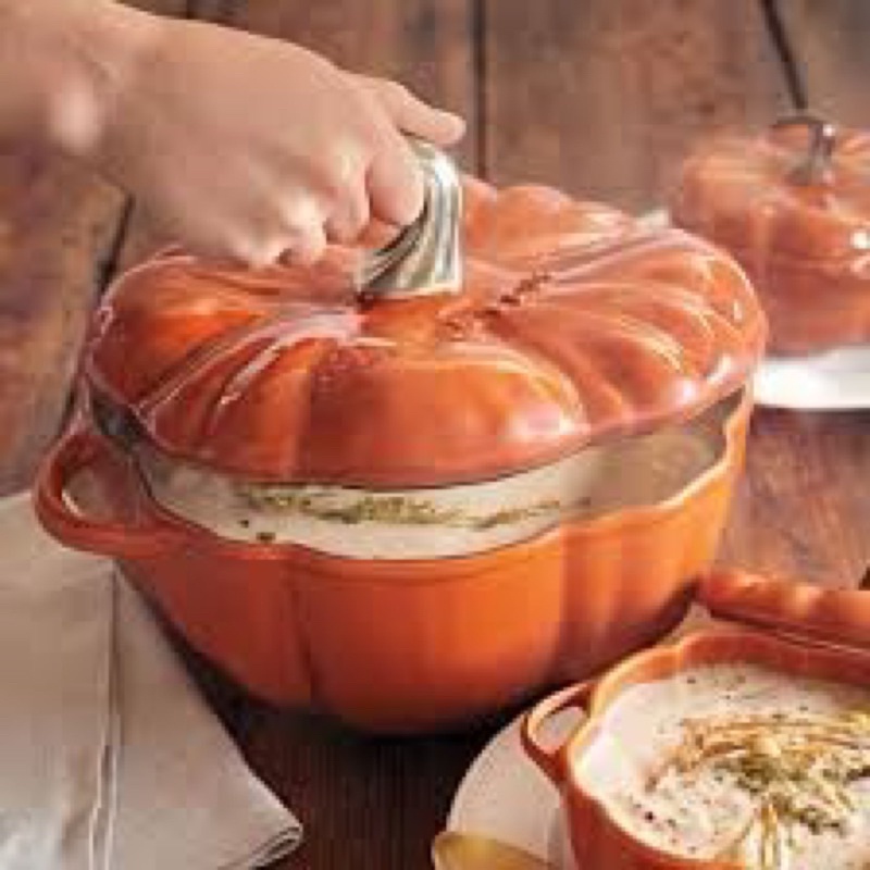 🇫🇷NỒI GANG CAO CẤP STAUB PUMPKIN BÍ NGÔ 24cm CHÍNH HÃNG ĐỦ BILL TỪ ĐỨC