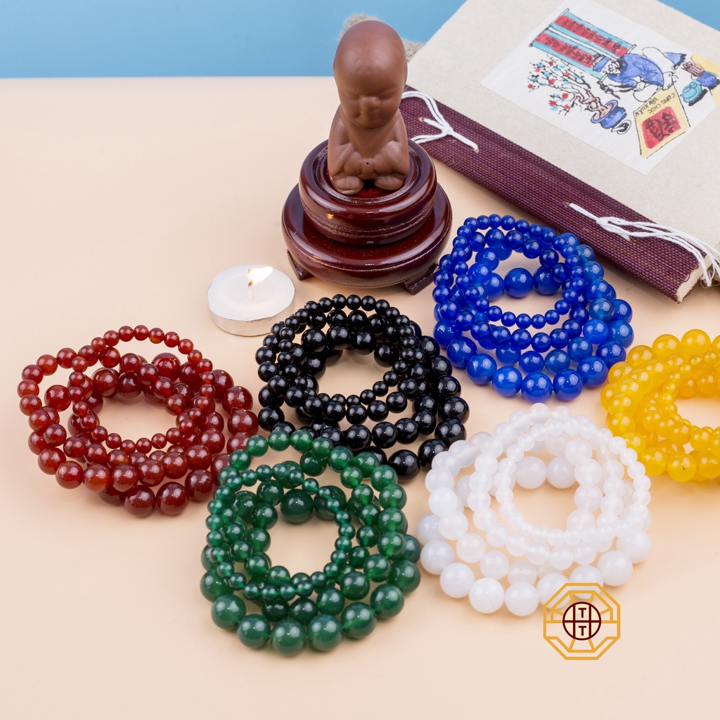 Vòng tay phong thủy đá MNao [TẶNG HỘP GỖ CAO CẤP] may mắn tài lộc nam nữ mệnh Kim Mộc Thủy Hỏa Thổ - Phong Thủy Tây Tạng