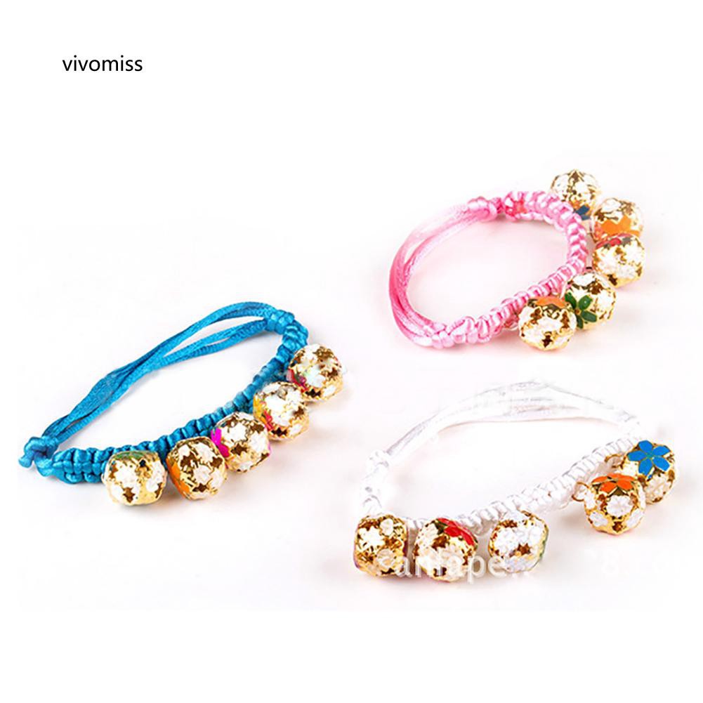 Vòng cổ bện dây có chuông dành cho thú cưng