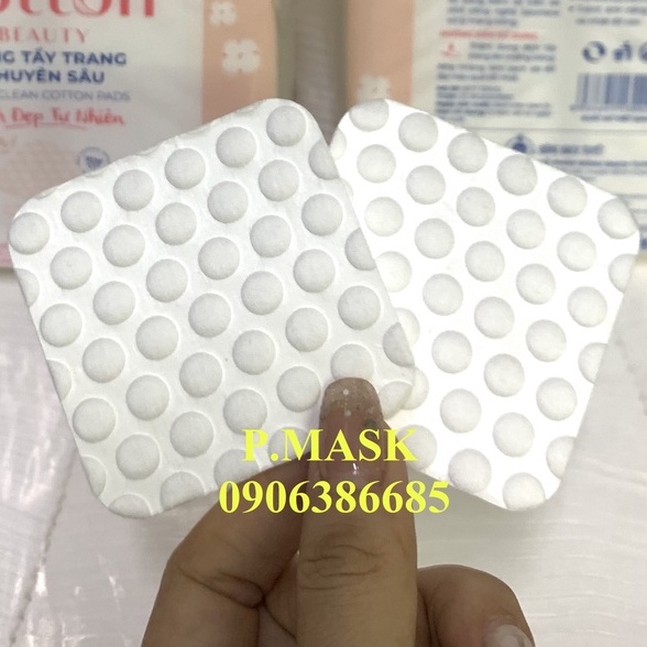 Bông Tẩy Trang Merilynn 120 miếng / Hộp 6x6  Hạt Massage - chính hang Bông Bạch Tuyết