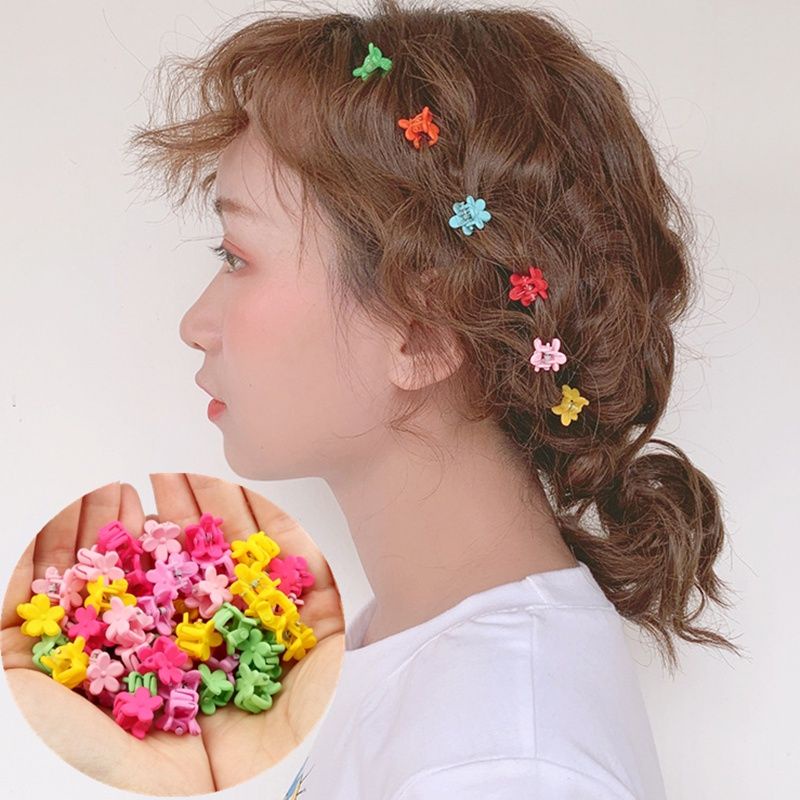 Set 50 Kẹp Tóc Nhí Nhiều Màu Dễ Thương Cho Bé