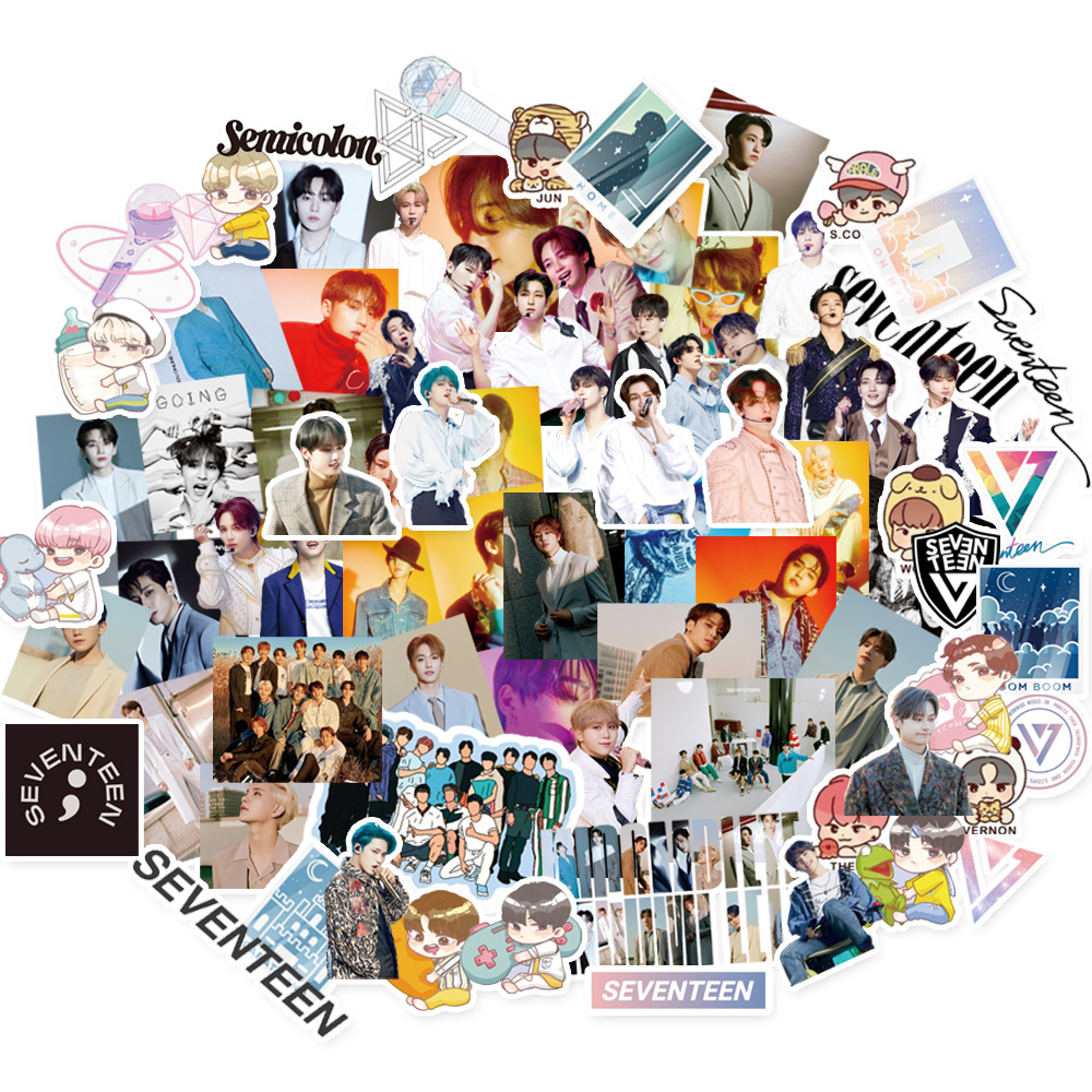 Bộ 85 Sticker Nhóm Nhạc SEVENTEEN Dán Trang Trí