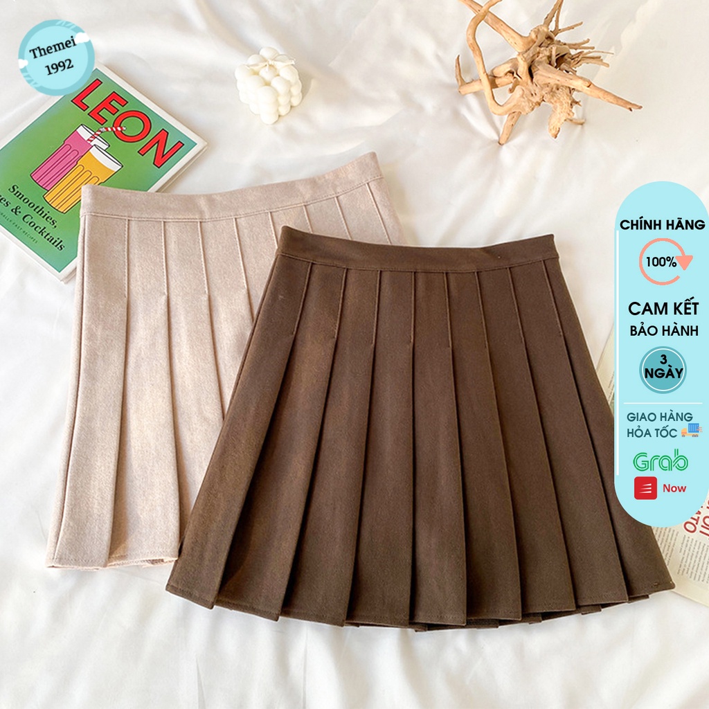 Chân váy xếp ly ngắn THEMEI cao cấp - chân váy xếp ly phong cách Hàn Quốc mix đồ cực xinh | BigBuy360 - bigbuy360.vn