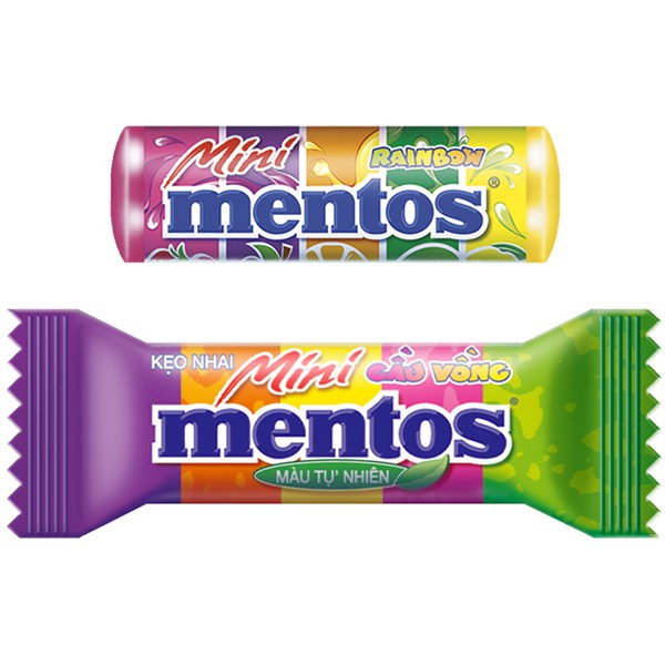 Kẹo nhai Mentos mini cầu vồng