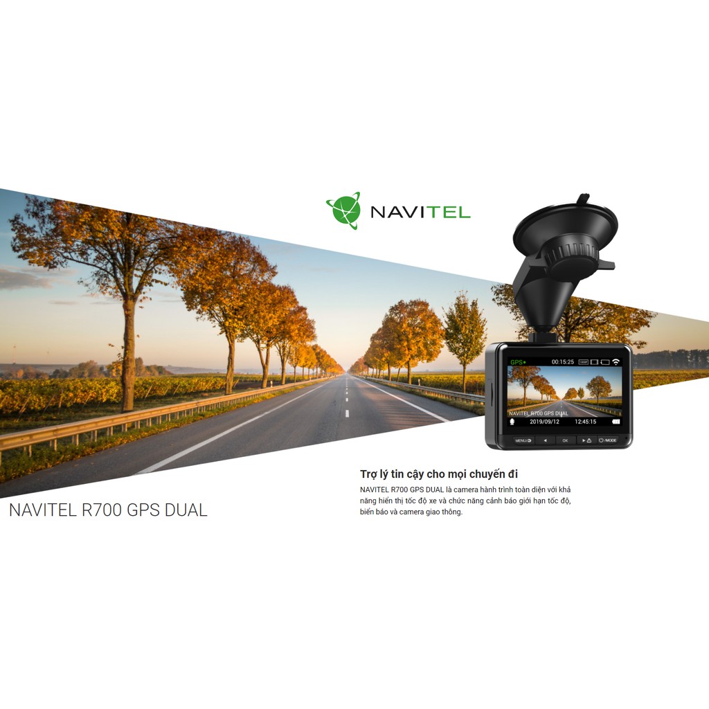 Camera Hành Trình Navitel R700 GPS Dual [Kèm Thẻ Nhớ 64Gb]