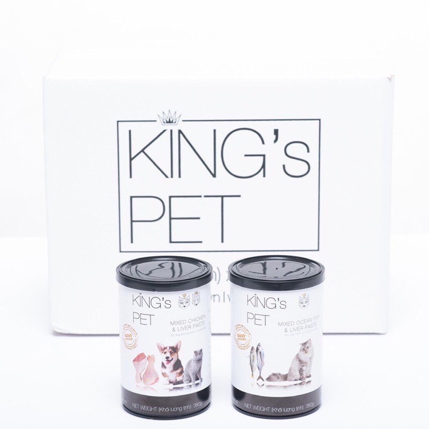 Pate cho Chó và Mèo Kings Pet lon 380g