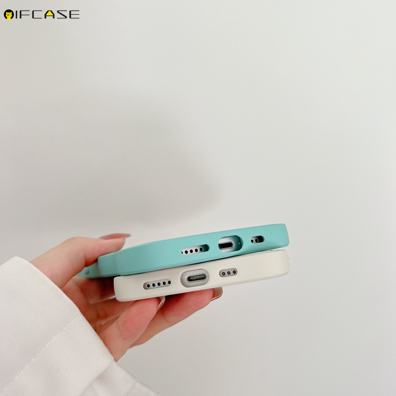 Ốp Điện Thoại Silicone Màu Trơn Mặt Nhám Cho iPhone 13 12 11 Pro XS Max